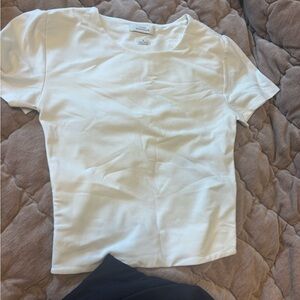 Aritzia White Crew Neck Tee